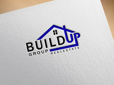 Build Up REALESTATE attractive design flat graphic design home logo logo design minimalist modern realestate