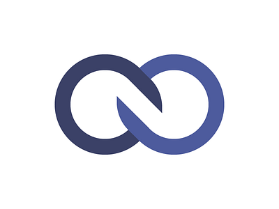 Loop + N Letter Mark Monogram