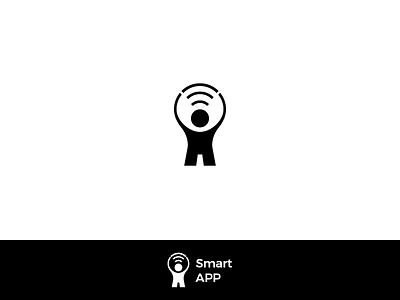 Smart App concept design georgia human logo logo design monogram tsverava uiux web wireless