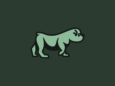 Dog bulldog dog illustration logo pet