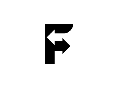 F - arrow arrow arrows black concept design f letter logo mark monogram tsverava