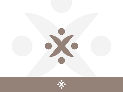 x brown concept design geometry head human humans logo symbol tsverava x