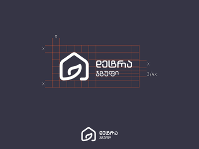 Logo Grid brandbook concept design grid grid logo home house leaf logo mark monogram tsverava typography