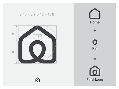 Home brandbook branding company concept design georgia golden ration grid home house location logo logo design mark monogram pin symbol tsverava ui vector