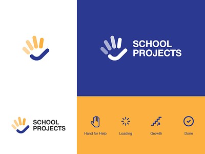 School Projects concept design development done fingers georgia growth hand help loading logo logo design mark monogram projects school steps symbol tsverava ui