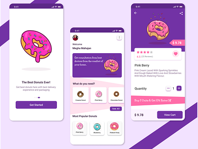 Donut Delivery Application ui