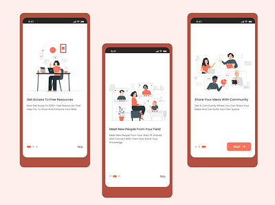 Onboarding Screens design product ui uiux ux visualdesign