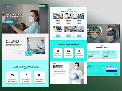 Health Care graphic design landing page logo optin page