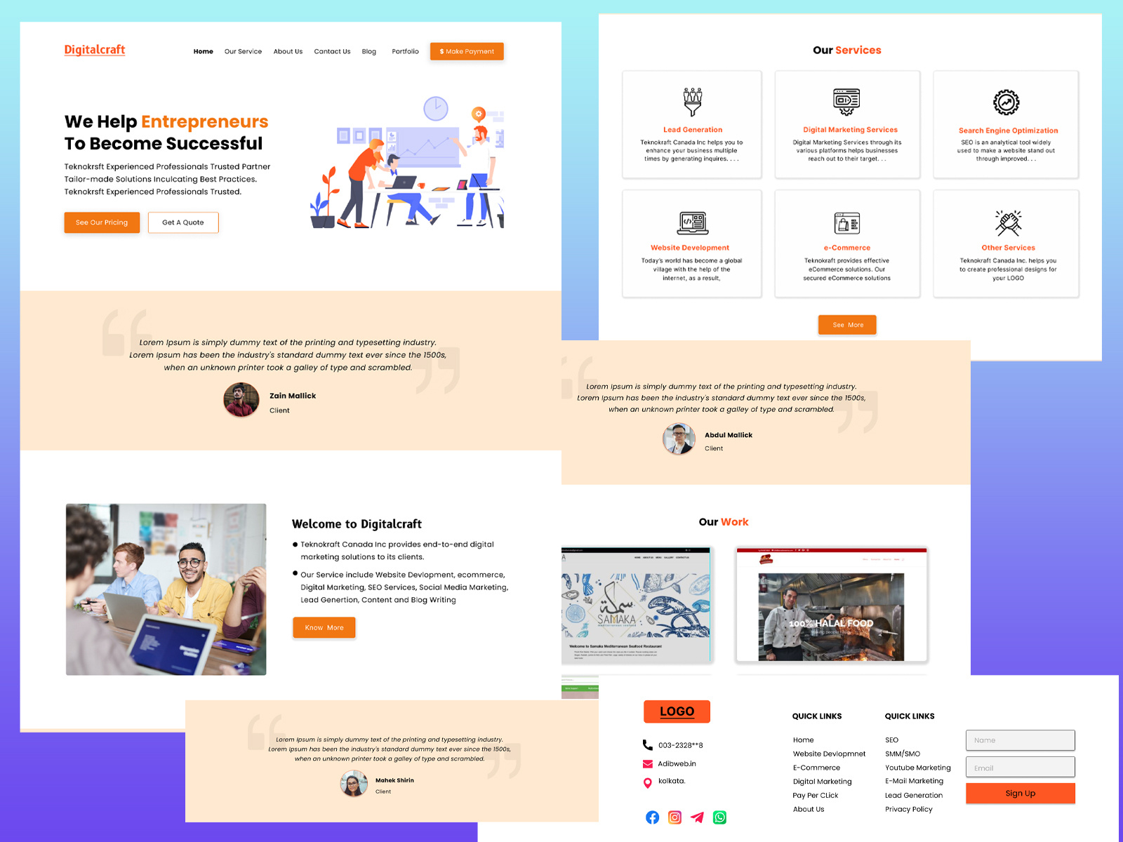 Landing Page. by Sk Adib Hossain on Dribbble