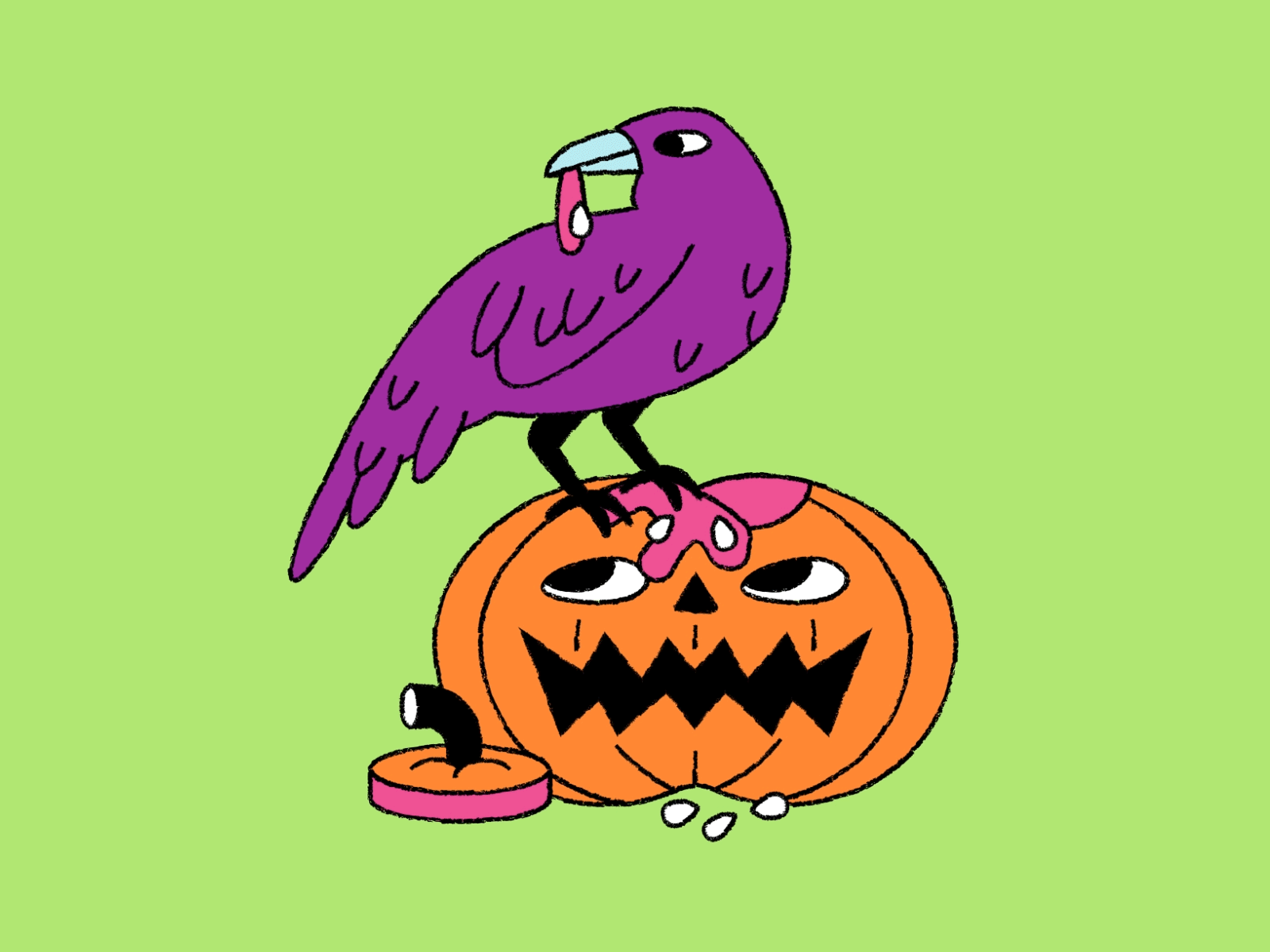 Halloween series 2021 🎃 gif halloween illustration pumpkin spooky