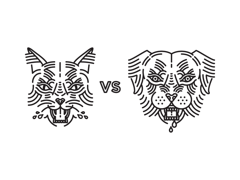 Cat vs Dog by Britt Edwards on Dribbble
