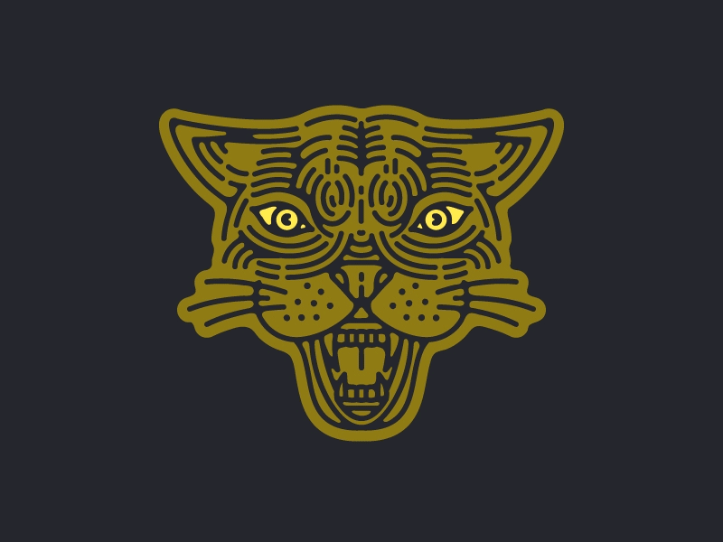 Panther animal cat gif illustration motion design panther