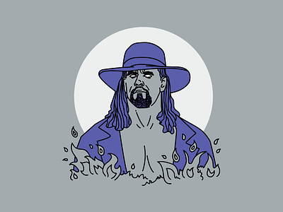 The Dead Man doodle illustration the undertaker wrestling wwe