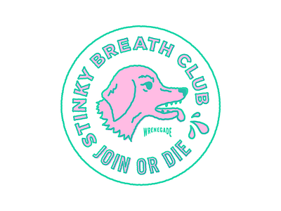 Stink Club badge club dog doodle illustration wiener dog