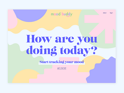 Mood Buddy app design type ui website wip