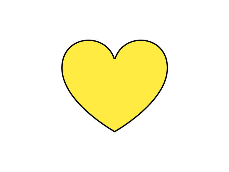 Yellow Heatys design gif heart illustration vector