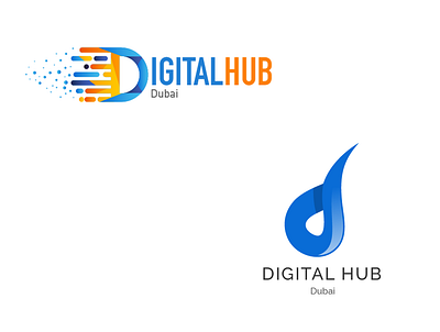 Digital Hub Dubai Logo Design Options adobe illustrator art branding design digital art dubai illustration logo vector