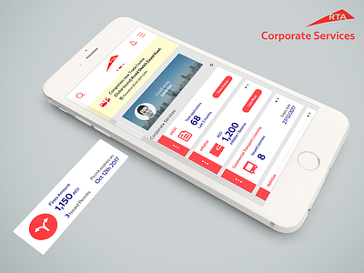 RTA Corporate Services App app design mobile app design ui ux vector