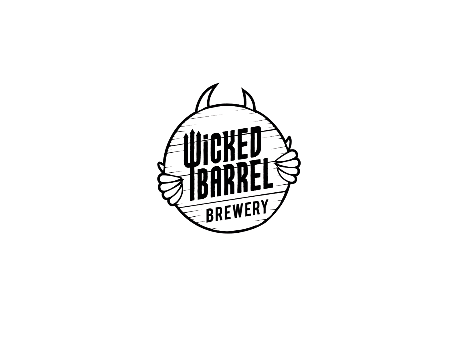 Wicked Barrel Brewery brand identity branding identity illustration logo logo design logotype packaging typography wordmark