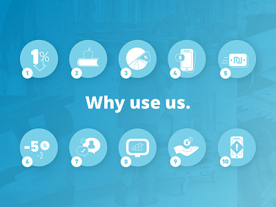 Why use us. agency design icons simple studio ui ux webdesign