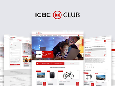 ICBC Club Redesign bank design red redesign ui ux webdesign website