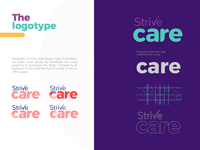 StriveCare Logo branding design graphic grid logo logotype process