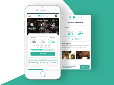 Giving site crowdfunding design giving product ui ux website