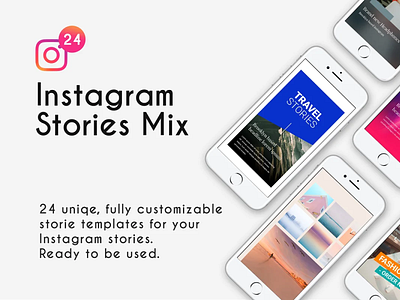 Instagram stories template mix instagram template