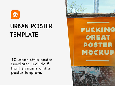 Urban Poster Mockups advertising branding case mockup photoshop poster template