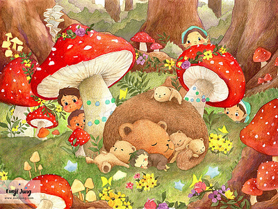 Forest Fantasy - Children's Illustration animal character children childrens books childrens illustration drawing illustration kidlit kidlitart kids books painting watercolor