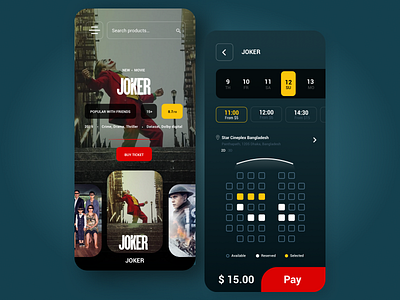 Cinema app app cinema design figma ui user interface ux