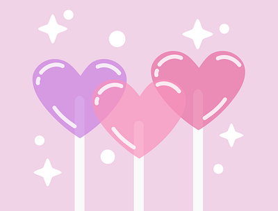 Lollipop Hearts design graphic design illustration vector