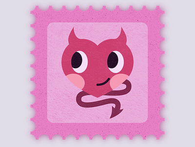 Lil Devil Stamp design graphic design illustration vector