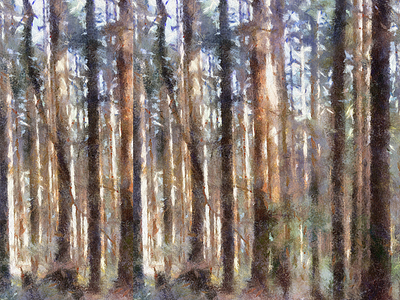 Trees art digital forest illustration paint painting poster print trees