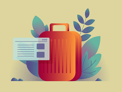 bright suitcase adobe illustrator design flat illustration suitcase vector illustration