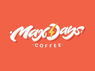 MaxDays Coffee calligraphy coffee font letter lettering letters logo maxdays type