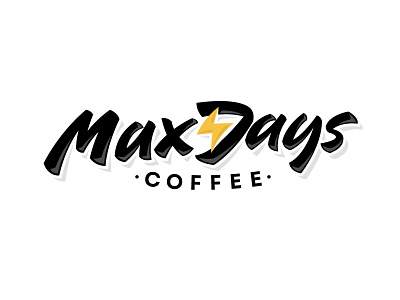 MaxDays Coffee calligraphy coffee font letter lettering letters logo maxdays type