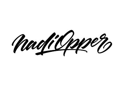 Nadi Opper calligraphy font letter lettering letters logo nadi opper site type web