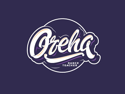 Oreha. Dance teacher calligraphy dance font letter lettering letters logo oreha site teacher type web