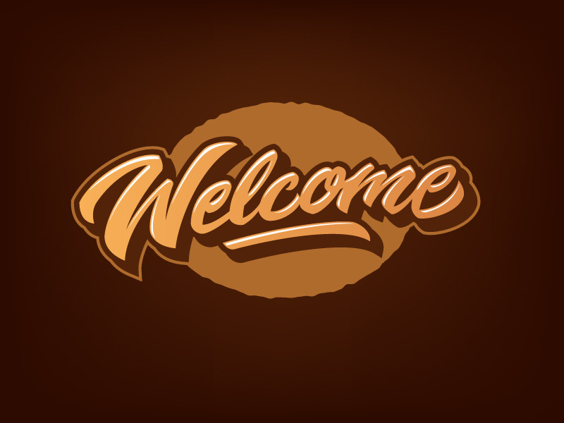 Welcome welcome letters letter type font logo lettering calligraphy