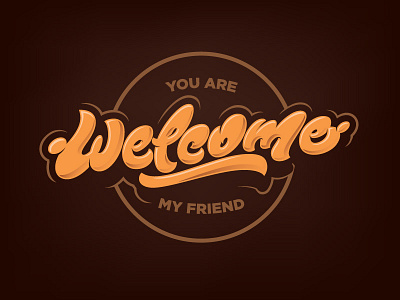 Welcome calligraphy font letter lettering letters logo type welcome