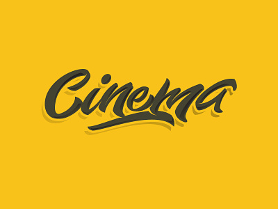 Cinema calligraphy cinema font letter lettering letters logo type