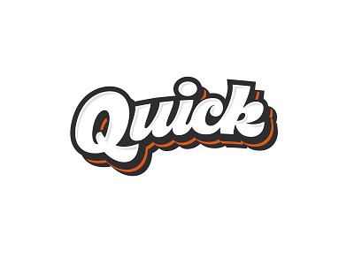 Quick calligraphy font letter lettering letters logo quick type
