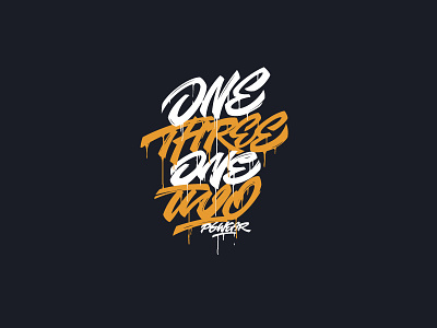 One Three One Two calligraphy font letter lettering letters logo original type white yellow