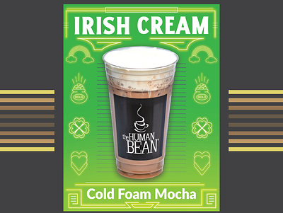 Irish Cream Coffee Advertisement adevertisement branding graphic design illustration marketing pointofsale vector