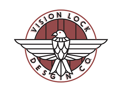 Vision Lock Bird Logo Concept