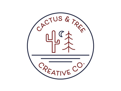 Cactus & Tree Creative Co. logo.. yep that's Us :) adevertisement branding design graphic design illustration illutrastor logo marketing vector