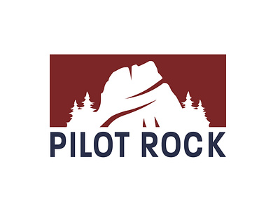 Pilot Rock Financing Logo branding graphic design illustration logo