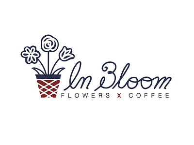 In Bloom Flower and Coffee Shop Logo