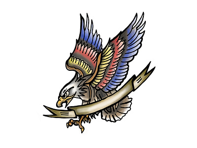 Eagle Tattoo Flash illustration adevertisement branding design graphic design illustration vector